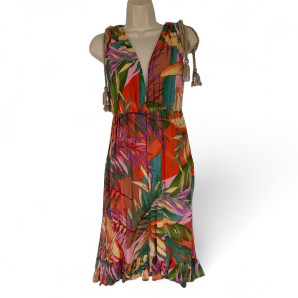 True Destinations Other - True Destinations Vibrant Tropical Print Cover Up Dress S
